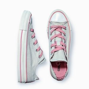 Grey Pink Converse Plaid Accent, US 6